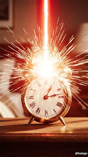 Vintage Alarm Clock Meets Laser Effects! Sparkling Sparks & Metal Flashes #Shorts