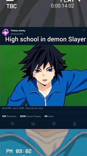 High school in demon slayer | #demonslayer #anime #highschool