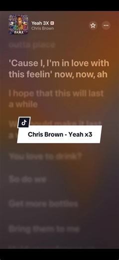 Chris Brown - Yeah x3 #chrisbrownofficial #fypシ゚viral #lyrics #lyricsvideo #applemusic