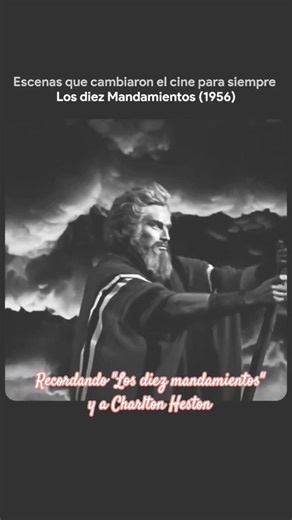 Hoy recordamos la película "Los diez mandamientos" de 1956 y a Charlton Heston como "Moises"📽Clasico