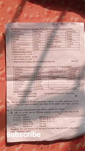Class 12 Account important question solution 2083 || NEB 2083 acount #class12 #smartgyanpath #