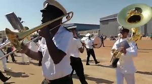 The SA Navy Band entertaining the crowds at the Africa Aerospace and Defence 2022 || Air Force Base Waterkloof. Footage by Captain Tebogo August || Ad Astra Magazine || SA Air Force. #SANDF #SANavy #AAD2022 | SA National Defence Force