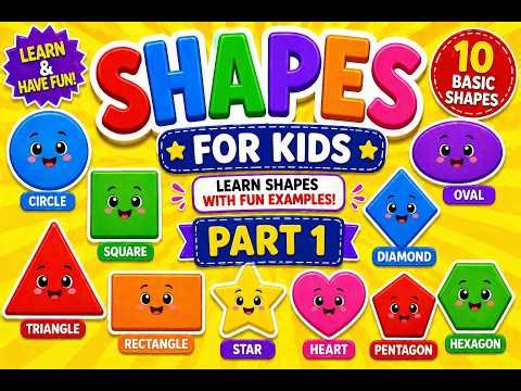 Shapes Name for Kids | Learn Shapes for Toddlers | Circle, Square, Triangle