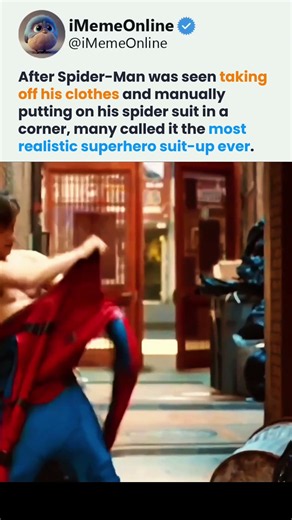 Spider-Man manually puts on his suit and fans call it the realest suit-up ever #spiderman