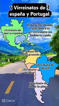 America divided into viceroyalties 😮 Check out this colonial map! #viceroyaltyofnewspain