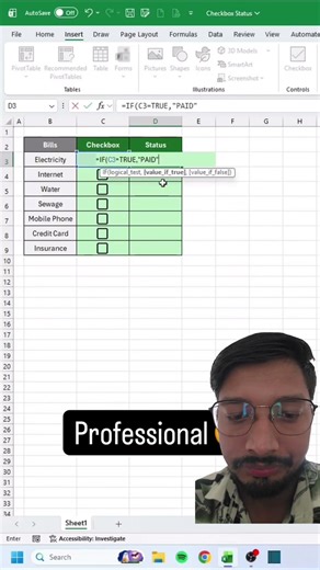 how to create chek box stutes || Yogesh Rao || #excel #exceltricks #exceltips #googlesheets