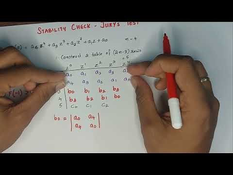 Jury's Stability Test with examples|| EET305 Signals and systems || Control System