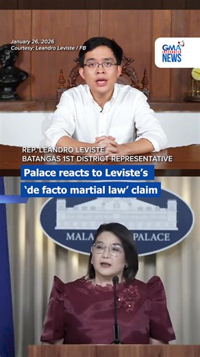 “Not all wrong opinions deserve a response from the Palace.” WATCH: Palace Press Officer Undersecretary Atty. Claire Castro reacted to Batangas Rep. Leandro Leviste’s social media post claiming that the Philippines is under “de facto martial law.” In a post shared on Tuesday, Leviste said that while martial law has not been formally declared by the administration, it is allegedly being felt through the silencing of critics.