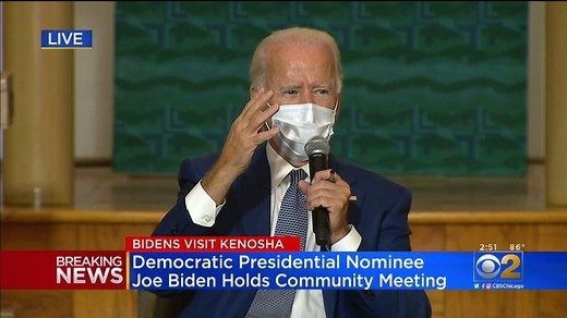 4.7K views · 48 reactions | During his visit to Wisconsin, Democratic presidential nominee Joe Biden spoke on the phone today to Jacob Blake, the Black man shot in the back last month by a white Kenosha police officer. “He talked about how nothing was going to defeat him." (Read more: https://cbsloc.al/3jIoRFJ) | CBS Chicago | Facebook