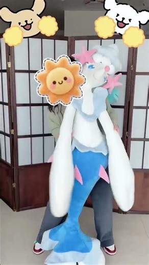 🌊💃Life-size Primarina plush doll is here!!!180 cm!!!Super big!!!You can hug her and sleep~o(*≧▽≦)ツ