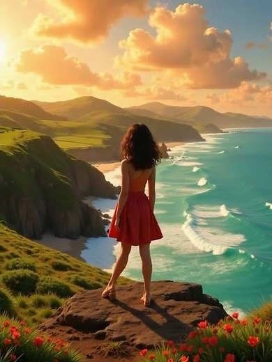 🌊 Ruby’s Sunset Serenity in New Zealand | Cinematic Travel Moment 🌅