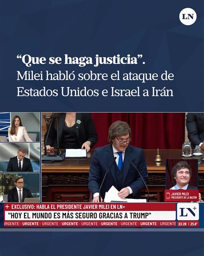 Luego de su discurso en el Congreso por la apertura de sesiones ordinarias, el presidente Javier Milei habló con José del Rio, Cristina Pérez y Luis Majul en LN y se refirió al ataque de Estados Unidos e Israel a Irán. “Que se haga justicia por los atentados que hicieron en nuestro país”, expresó. | LA NACION