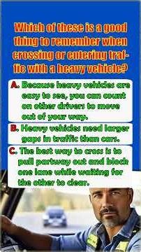 CDL Knowledge: "Entering Traffic With a Heavy Vehicle" #automobile #facts #truckdriver #brake #dmv