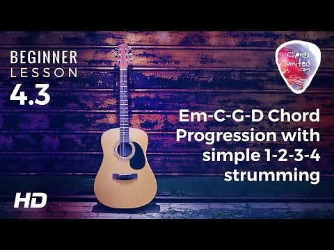 4.3 - Em-C-G-D Chord Progression with a simple 1-2-3-4 strumming pattern (Cranberries - Zombie)
