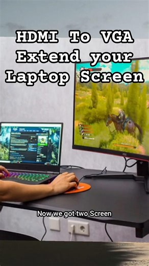 Extend Your Laptop Screen - HDMI to VGA Adapter or Type C to HDMI Monitor