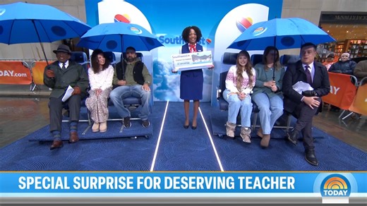 In a school district where resources are stretched and poverty is a daily reality for students, high school teacher Brea Kitts keeps a cart filled with snacks and toiletries, and works with other teachers to offer clean clothes to any student who needs it. Mrs. Kitts joined TODAY with her family to share her story, and Southwest Airlines surprised her with an all-expenses-paid getaway for her and her family! Sponsored by Southwest Airlines | Today Show