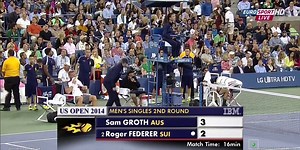 US Open 2014 R2 Federer Vs Groth Full Match Part 1 [HD]