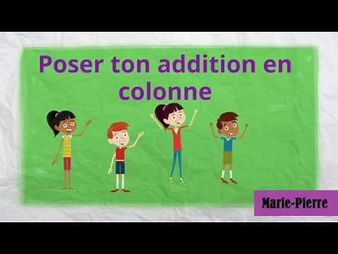 L'addition en colonne sans retenue