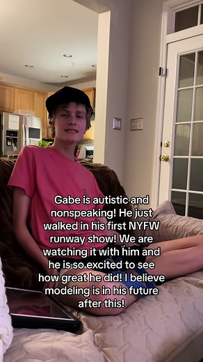 After his runway debut, Gabe was feeling himself as he should! #runwayofdreams #zappos #autism #nonverbalautism #NYFW #model @nicolegottesmann