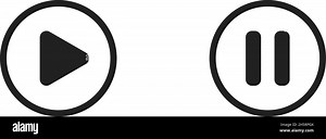 Play and pause button icon design. Video player symbol for app and web design Stock Vector Image & Art - Alamy