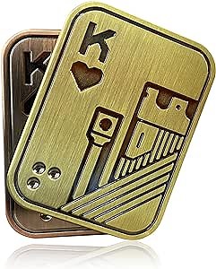 Magnetic Fidget Toys, Metal Poker Push Card Fidget Slider Stress Relief Toy, Metal Magnetic Office Desk Toys Adult EDC Casual Fidget Toy (KK)