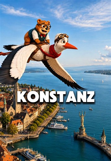 Erklärbär heute in Konstanz! Erklärbar Bruno und Theo Storch erkunden zusammen Deutschlands schönste Ecken(und den besten Döner) #erklärbär #Deutschland #StädteTrip #döner #konstanz
