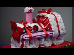 How to Make an Adorable Choo Choo Train Diaper Cake - Baby Shower Gift Idea