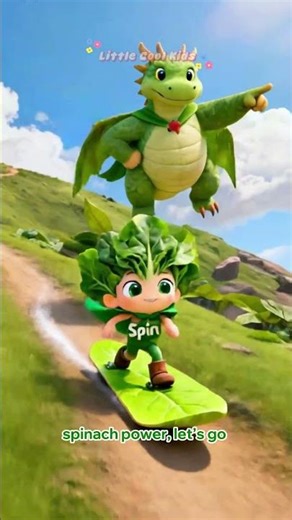 Spinach Power Song 💪🥬 | Healthy Vegetable Dance for Kids | Toddler Learning Music #shorts