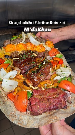 M’daKhan | 📍Bridgeview, IL Starting off my Chicago travel series with my favorite new restaurant, and it’s serving the best Palestinian cuisine you’ll ever taste! M’daKhan, meaning “smoked,” is bringing the flavor with in-house smoked brisket and wings that are out of this world. They also serve authentic mansaf, with lamb so tender it falls right off the bone. For dessert, we had to get their authentic Palestinian kunafa. Save this video for your next trip to Chicago, it’s a must-try, and you 