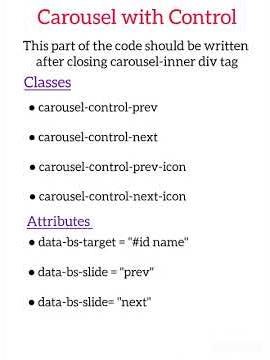 Carousel with Control #carouselwithcontrol #carouseltypes #carousel #bootstrap #css#html #javascript