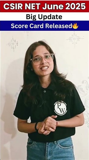 CSIR NET June 2025 Score Card Released | CSIR NET Result Out | CSIR NET June 2025 Score Card | PW