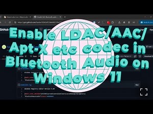 Enable Better Bluetooth Audio Codecs On Windows 11 #windows11 #audio #shorts #ytcreate #regedit