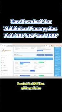 Cara download SKP, EKP dan DEKP di E Kinerja