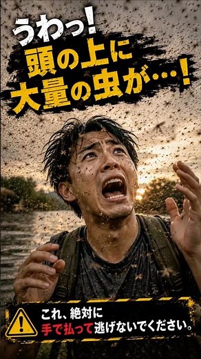 【絶対に走るな】頭の上に大量の虫…！手で払うと永遠に追いかけてくる「ユスリカ」の絶望的な習性