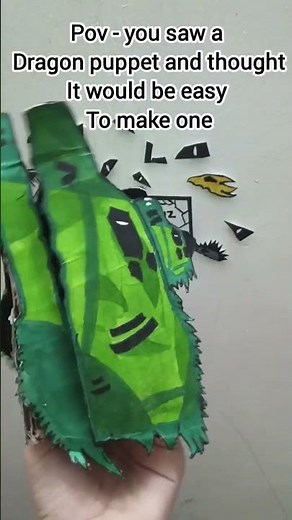 When you try to make a dragon puppet