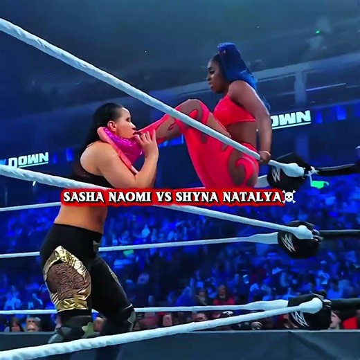Sasha Naomi vs Shyna Natalya ☠️🔥 #wwe #shorts