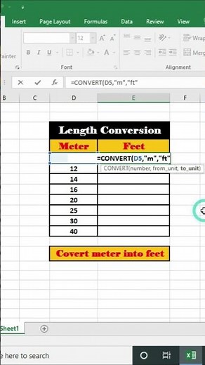 Length Conversion Formula in Excel | Convert cm, m, km, inch, feet Easily