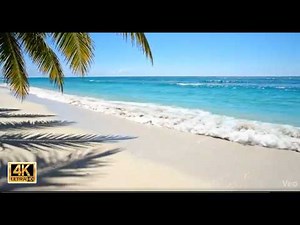 Tropical Beach Relaxing Ocean Waves | TV Screensaver | Framed Art | Wallpaper | 4k 1080 Visuals