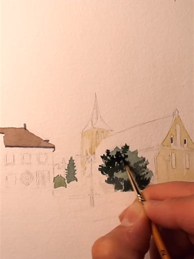 Watercolor architecture #watercolor #painting #architecture #sketch