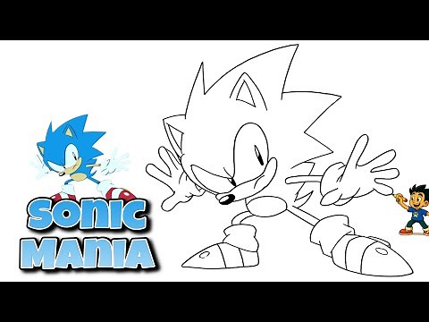 How to Draw Sonic from Sonic Mania – Action Pose Tutorial! #sonicmania #sonic