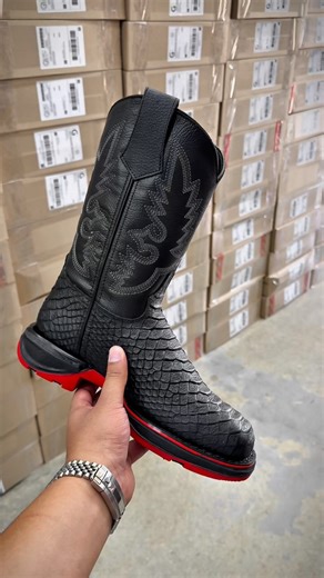 NEW Black Anaconda Boots With Our EXCLUSIVE Lightweight 3D Sole & Composite Toe For ONLY $119!!🐍🥷🩸Available At TEXASBOOTRANCH.NET | Texas Boot Ranch
