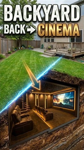 This Backyard Became a Hidden Luxury Cinema 🎬