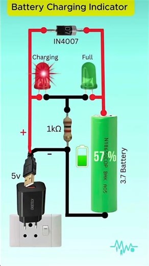 🔋 Simple Battery Charging Indicator Circuit | DIY Electronics Project #engineeringprojects #arduino