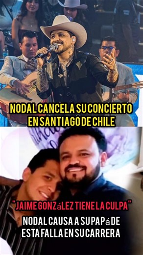 Nodal cancels his Santiago de Chile concert because of his father, Jaime González. #christiannoda...