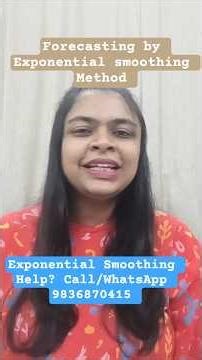 Forecasting by Exponential Smoothing Method Explained #Statistics #Forecasting #DataAnalysis