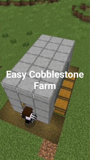 Easy Cobblestone Farm #explore #minecraft #playstation #play #xbox #stone #Farm #easy #edit #gaming