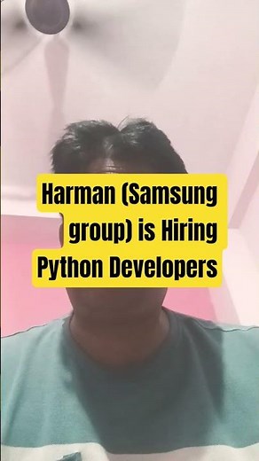 Latest Python Job 🚀 HARMAN Recruitment 2026 | Automation + SQL Role