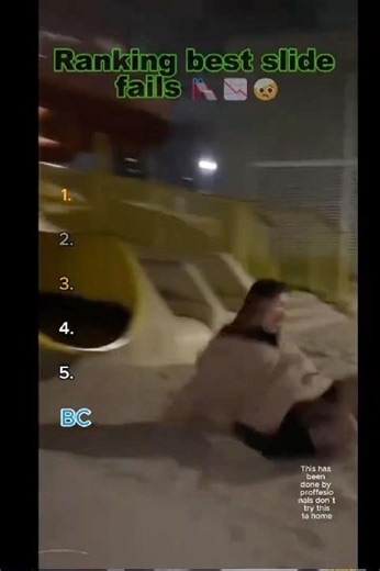 Night slide bad idea!!