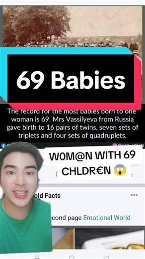 La mujer con más hijos en la historia: 69 bebés