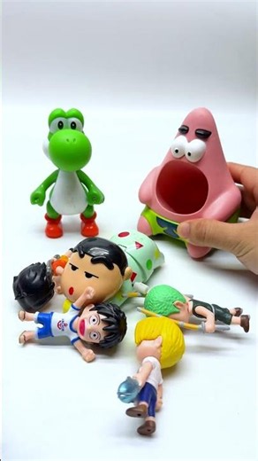 Unboxing and Review: Super Mario Bros - Yoshi cute vs Patrick Star & One Piece Toy ASMR VIDEO